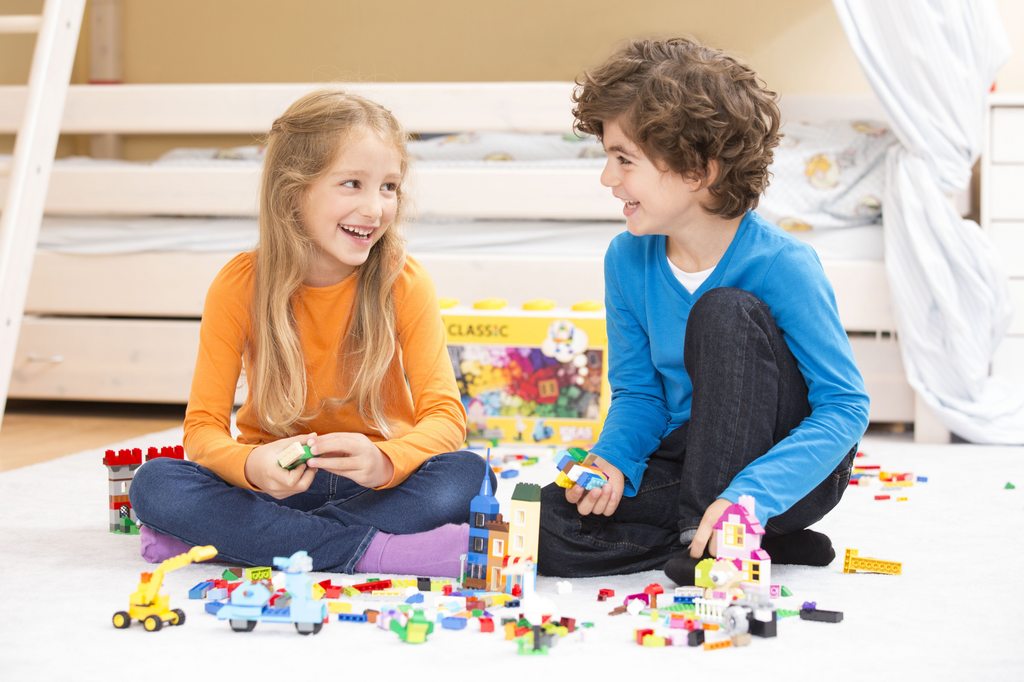 Children Building LEGO Classics